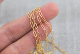 Gold Filled 2.5mm Paperclip Flat Chain, Wholesale, USA Made, Chain by foot Permanent Jewelry Chain