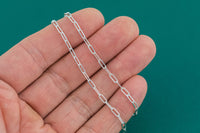 Sterling Silver Chain Paperclip Chain 2.5mm 925 SS Made in USA by the Foot 925ss