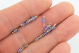 USA Gold Filled Permanent Jewelry Connectors Gemmy Tanzanite Connector 1420 Gold Filled 3mm 925 Sterling Silver