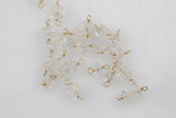 USA Gold Filled Permanent Jewelry Connectors Gemmy Rainbow Moonstone Connector 1420 Gold Filled 4-5mm 925 Sterling Silver