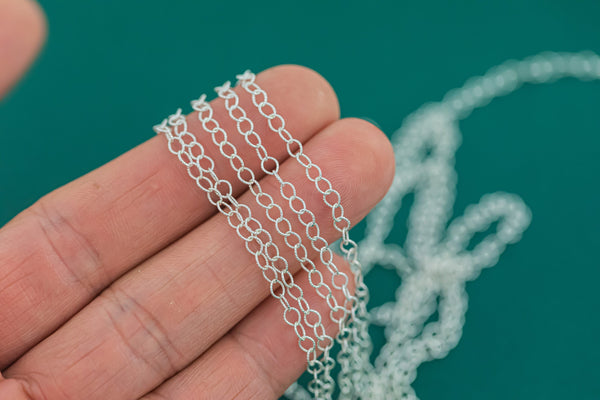 3.5mm Twisted Oval Sterling Silver- Silver 925 sterling silver 925ss guaranteed 925 silver made in USA