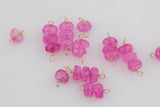 USA Gold Filled Permanent Jewelry Connectors Gemmy Pink Rainbow Moonstone Connector 1420 Gold Filled 4-5mm 925 Sterling Silver