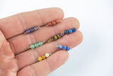4mm Round Gemstone Beads- Gold filled or Sterling Silver Clear Permanent Jewelry Connectors- Birthstone and gemstones