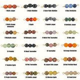 4mm Birthstone Drop Round Gemstone Beads- Gold filled Permanent Jewelry Charm- Birthstone and gemstones