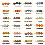 4mm Round Gemstone Beads- Gold filled or Sterling Silver Clear Permanent Jewelry Connectors- Birthstone and gemstones