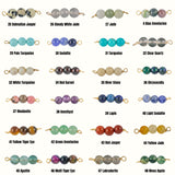 4mm Birthstone Drop Round Gemstone Beads- Gold filled Permanent Jewelry Charm- Birthstone and gemstones