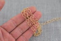 5.5mm Oval Chain Gold Fill Chain - Wholesale - By the Foot- 14/20 Permanent Jewelry Chain