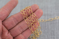 5.5mm Oval Chain Gold Fill Chain - Wholesale - By the Foot- 14/20 Permanent Jewelry Chain