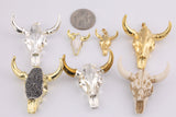 Cow Heads Selection Buffalo Head Bison Bull Longhorns Texas UT Horns Texans Charm Cowhead Pendant Cow