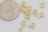 Gold Filled Open Heavy Spring Ring Clasp - 14/20 Gold Filled- USA Product- 4 pcs- 5.5mm