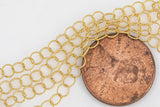 Gold Filled Texturized Round Chain, 3.4mm, Wholesale, BULK Low Price, Chain by foot Permanent Jewelry Chain