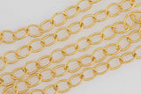 Gold Filled Texturized Oval Chain, Elongated Oval Chain, 3.5 x 2.3 mm links, , Wholesale, USA Made, Chain by foot Permanent Jewelry Chain