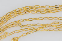 Gold Filled Cable Flat Paperclip Oval Dainty Chain 1.3mm , Wholesale, USA Made, Chain by foot