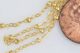 14kt Gold Filled 1.5mm Satellite Chain - Cable Chain with 2mm Balls - Chain for Permanent Jewelry - USA made-xc Permanent Jewelry Chain