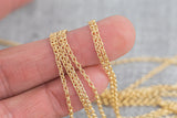 Gold Filled Gold Filled 1.5mm double Rolo -Wholesale- By the Foot- fits most jump rings Made in USA Permanent Jewelry Chain