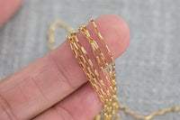 Gold Filled Elongated Oval Rolo Chain 1.3x3mm - Dainty Paperclip Style Wholesale Chains for Permanent Jewelry - USA made