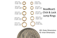 USA Gold Filled Jump Ring 22GA Open 22 Gauge GF - 14/20 Gold FIlled- USA Made Click and Lock Design- Perfect for Permanent Jewelry Jump Ring