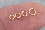 Wholesale- 3mm- 22GA Open 22 Gauge - 14/20 Gold FIlled- USA Made- Click and Lock Design- Perfect for Permanent Jewelry Jump Ring