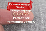 USA Gold Filled Jump Ring 22GA Open 22 Gauge GF - 14/20 Gold FIlled- USA Made Click and Lock Design- Perfect for Permanent Jewelry Jump Ring