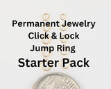 Permanent Jewelry Jump ring Starter Pack- 14kt Gold Filled Jump rings for Welding - 22 & 24 gauge GF 24ga ga