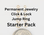 Permanent Jewelry Jump ring Starter Pack- 14kt Gold Filled Jump rings for Welding - 22 & 24 gauge GF 24ga ga