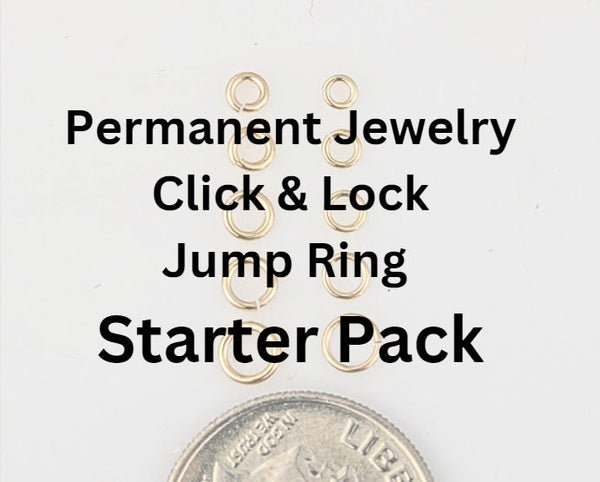 Permanent Jewelry Jump ring Starter Pack- 14kt Gold Filled Jump rings for Welding - 22 & 24 gauge GF 24ga ga