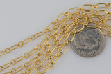The Big and Small One 14kt Gold Filled 3.2 and 2.8 mm Chunky Long & Short Chain by the Foot - Bold Thick Permanent Jewelry Chain - USA made