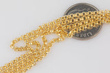 Gold Filled 2mm Rolo Chain, Wholesale, USA Made, Chain by foot Permanent Jewelry Chain