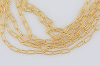 Gold Filled 2.5mm Paperclip Textured Chain, Wholesale, USA Made, Chain by foot
