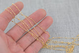 14kt Gold Filled 1.5mm Satellite Chain - Cable Chain with 2mm Balls - Chain for Permanent Jewelry - USA made-xc Permanent Jewelry Chain