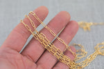 Gold Filled Flat Tubed Chain, Elongated Heavy Oval Chain, 3x8.5mm links, , Wholesale, USA Made, Chain by foot- Paper Clip Chain