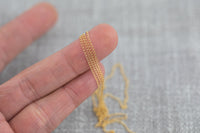 1.3mm Curb Gold-filled Chain by the foot or 10 feet-- Flat Chain Permanent Jewelry Chain