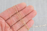 Gold Filled Heart Chain 2 x 1.8mm , Wholesale, USA Made, Chain by foot Permanent Jewelry Chain