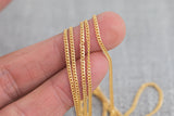 Gold Filled Satellite Curb half Round Chain, Wholesale, USA Made, Chain by foot Permanent Jewelry Chain
