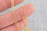 Gold Filled Round Paper Clip Krinkled Waves Chain, Elongated Oval Chain, 2x5.5mm and 1.8x4mm links, , Wholesale, USA Made, Chain by foot