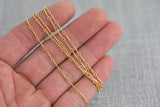 Gold Filled Tubed Chain, 3 plus 1 Oval Links, Wholesale, USA Made, Chain by foot Permanent Jewelry Chain