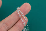 Sterling Silver Chain Paperclip Chain 2.5mm 925 SS Made in USA by the Foot 925ss