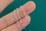 Sterling Silver Chain Heart Chain 3mm 925 SS Made in USA by the Foot 925ss #27