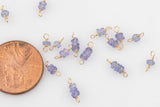 USA Gold Filled Permanent Jewelry Connectors Gemmy Tanzanite Connector 1420 Gold Filled 3mm 925 Sterling Silver