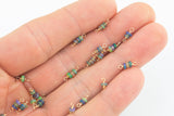 USA Gold Filled Permanent Jewelry Connectors Gemmy Ethiopian Opal Connector 1420 Gold Filled 3mm 925 Sterling Silver