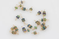 USA Gold Filled Permanent Jewelry Connectors Gemmy Ethiopian Opal Connector 1420 Gold Filled 3mm 925 Sterling Silver