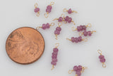 USA Gold Filled Permanent Jewelry Connectors Gemmy Pink Ruby Connector 1420 Gold Filled 3mm 925 Sterling Silver