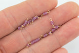 USA Gold Filled Permanent Jewelry Connectors Gemmy Pink Ruby Connector 1420 Gold Filled 3mm 925 Sterling Silver