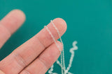 1.3mm -1.5 Sterling silver Flat Cable Chain