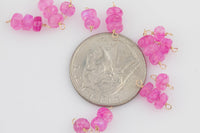 USA Gold Filled Permanent Jewelry Connectors Gemmy Pink Rainbow Moonstone Connector 1420 Gold Filled 4-5mm 925 Sterling Silver
