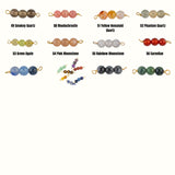 4mm Birthstone Drop Round Gemstone Beads- Gold filled Permanent Jewelry Charm- Birthstone and gemstones