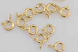 Gold Filled Open Heavy Spring Ring Clasp - 14/20 Gold Filled- USA Product- 4 pcs- 5.5mm