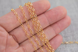 3x5mm Oval Rolo Chain Gold Fill Chain -- By the Foot Permanent Jewelry Chain