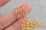 3x5mm Oval Rolo Chain Gold Fill Chain -- By the Foot Permanent Jewelry Chain