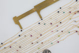 Gold filled Gemstone Satellite Chain Permanent Jewelry Connectors- Birthstone and gemstones- 50mm spacing- 2-4mm stone size- 10 feet or 50ft